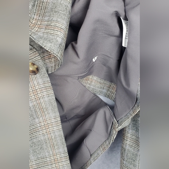 Talbots Blazer Italian Wool Stretch Glen Plaid Boardroom Office Size 16 - Picture 6 of 9